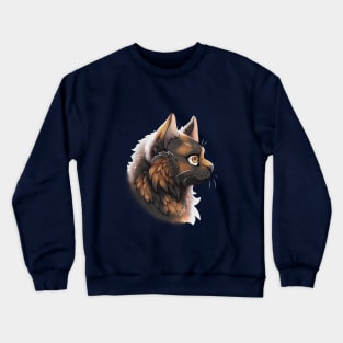 Torbie Tortoiseshell British Longhair Side Portrait Crewneck Sweatshirt